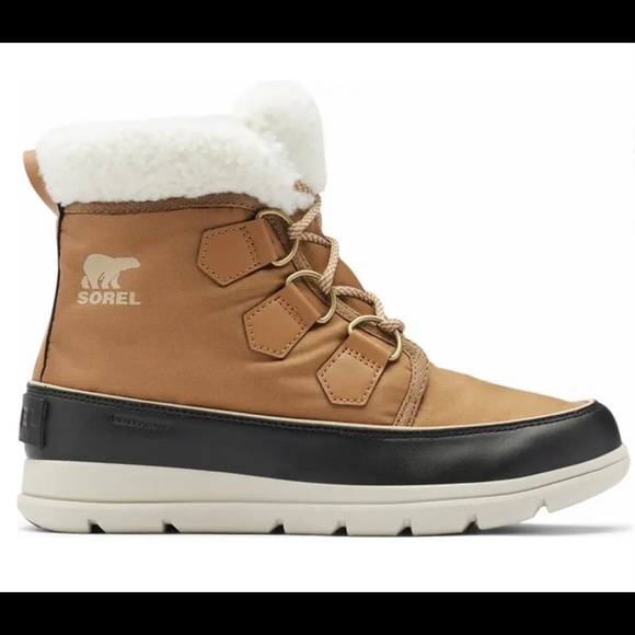 SOREL Explorer Carnival Waterproof Boot with Faux Fur Collar NEW - Picture 16 of 16